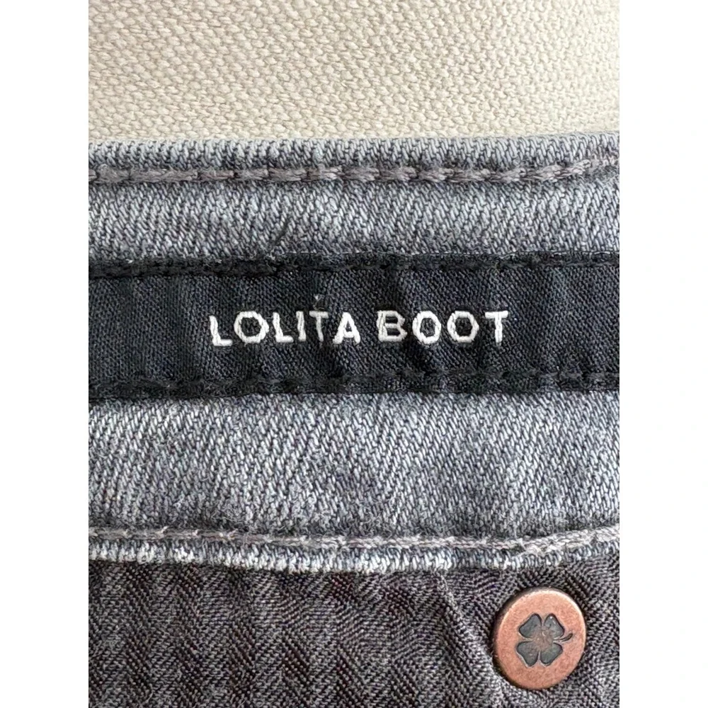 Lucky Brand Lolita Boot Jeans Grey‎ Distressed Raw Hem 14/32